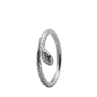 Christina Collect silver ring - Diamond Snake
